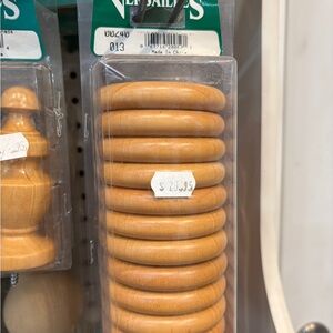 Wooden Curtain Rings Set